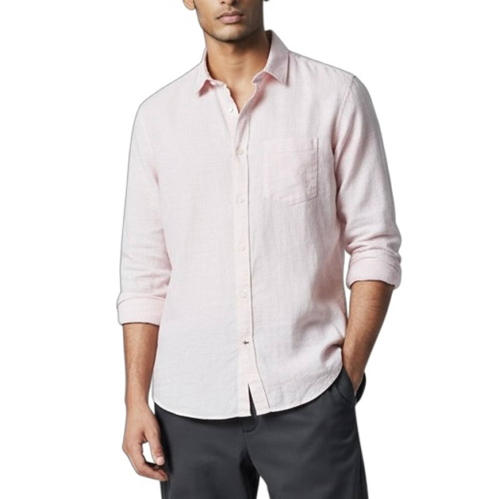 Banana Republic Pink Linen Pinstripe Shirt Size Medium
